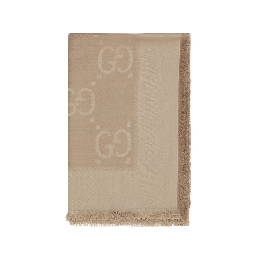 Gucci Brown Wool Oversized Aries Scarf