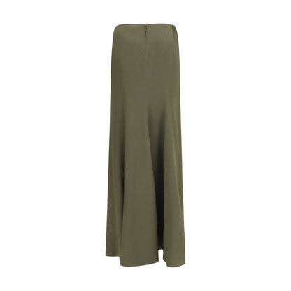 Alexander McQueen Falda Larga de Seda Bicolor
