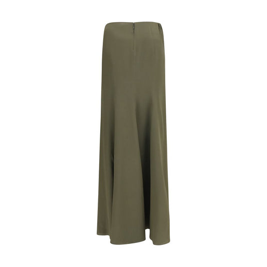 Alexander McQueen Falda Larga de Seda Bicolor