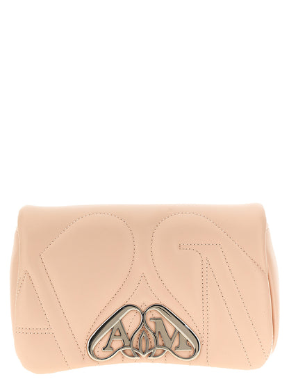 Bolso bandolera Alexander McQueen de cuero de cordero beige