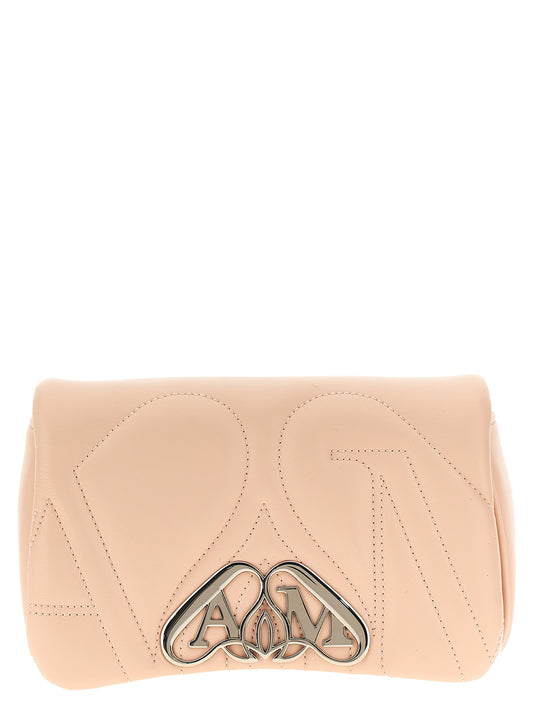 Bolso bandolera Alexander McQueen de cuero de cordero beige