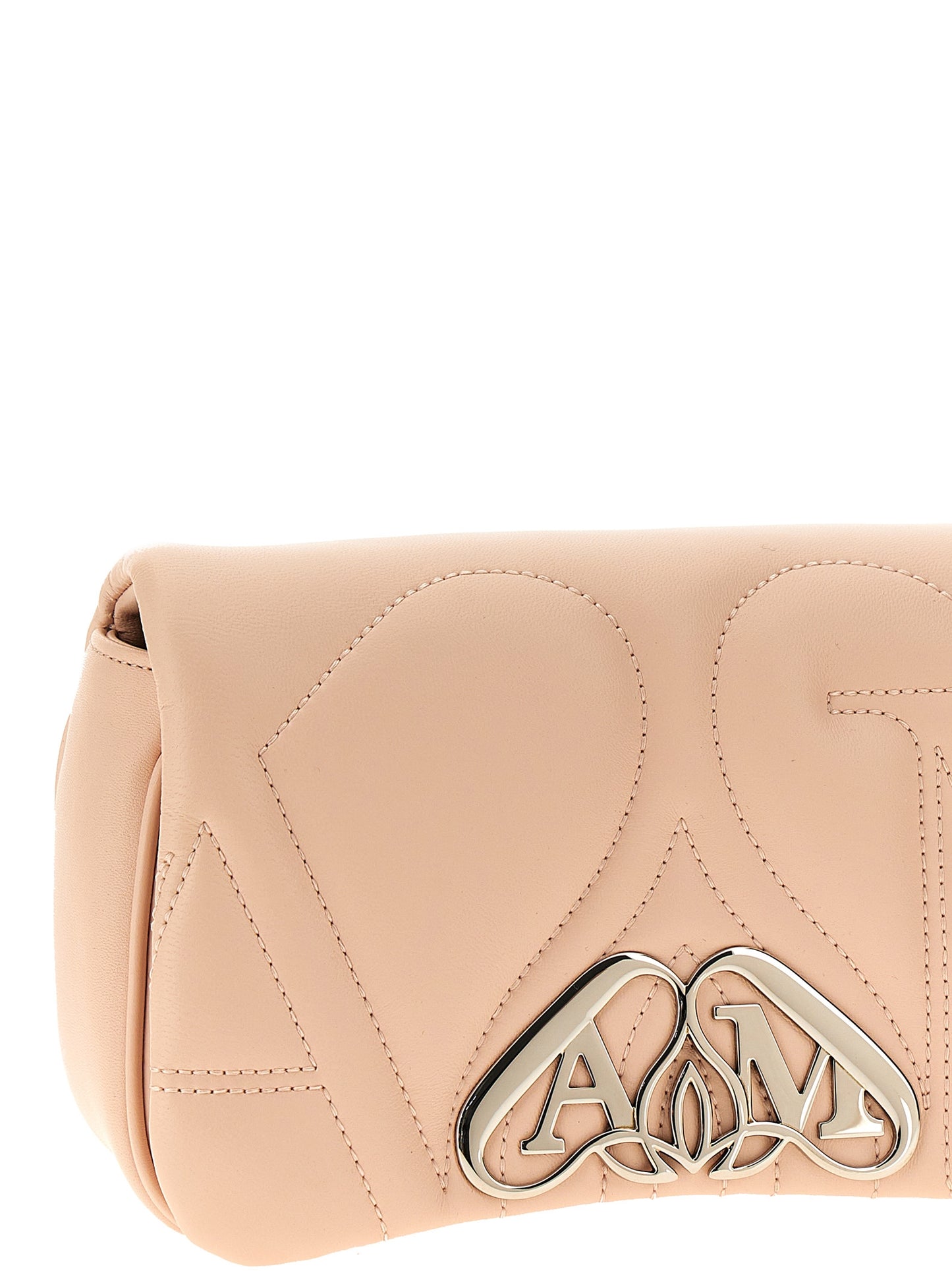 Bolso bandolera Alexander McQueen de cuero de cordero beige