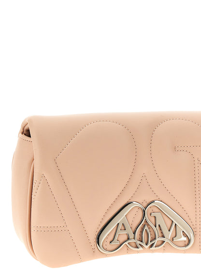 Bolso bandolera Alexander McQueen de cuero de cordero beige