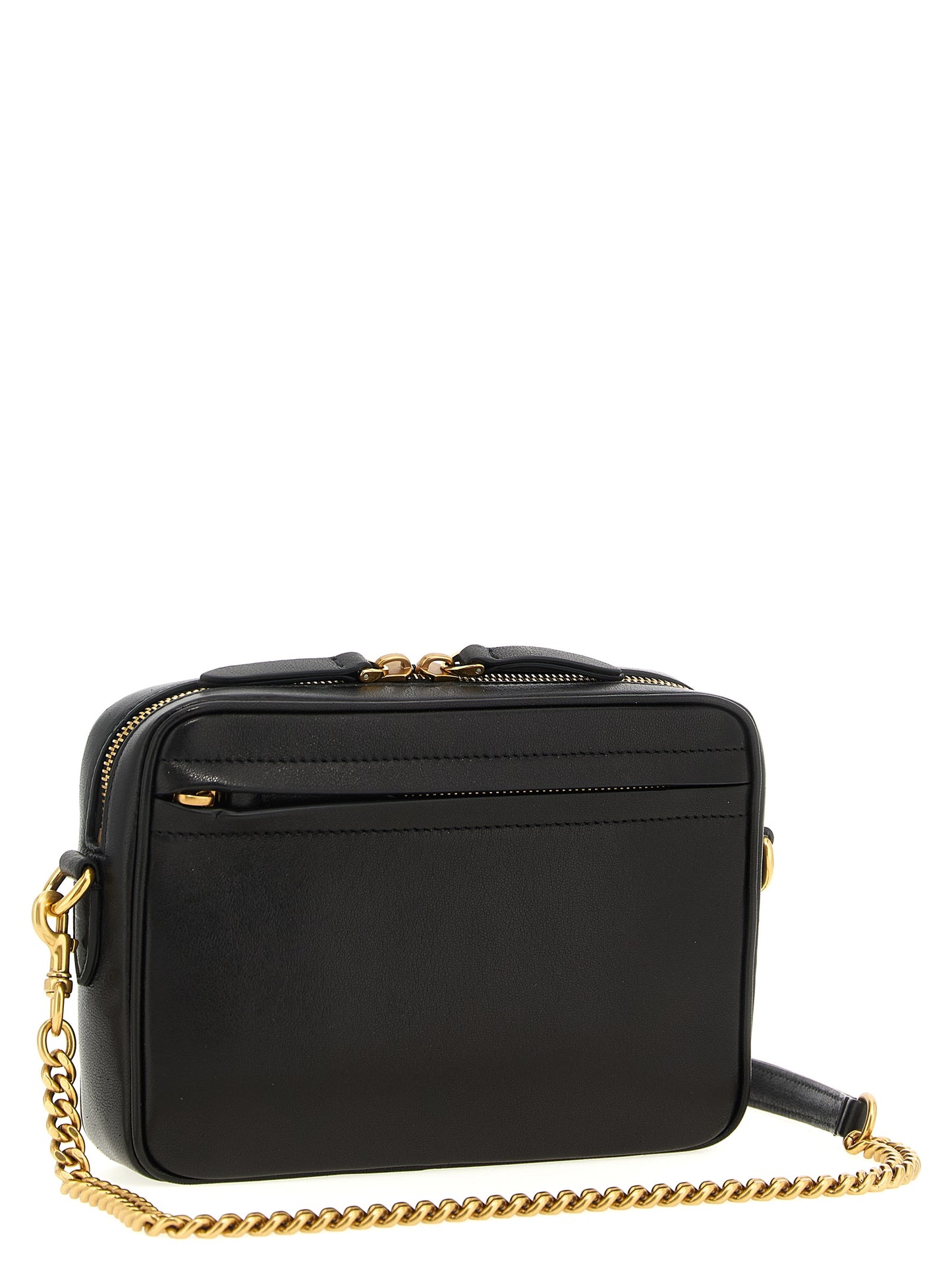 Sac bandoulière en cuir d'agneau marron Valentino Garavani