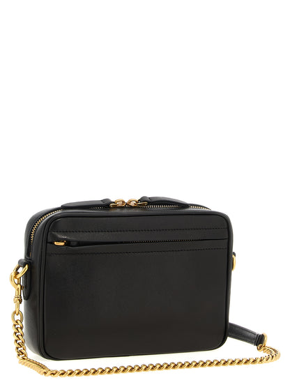 Sac bandoulière en cuir d'agneau marron Valentino Garavani