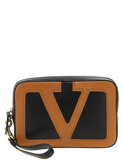 Valentino Garavani Sac Pochette Multicolore En Cuir D'agneau