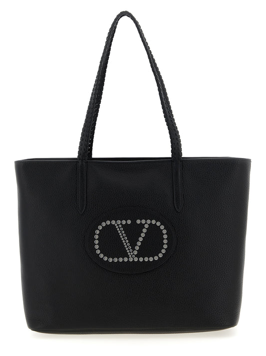 Bolso tote Valentino Garavani de piel de becerro negra