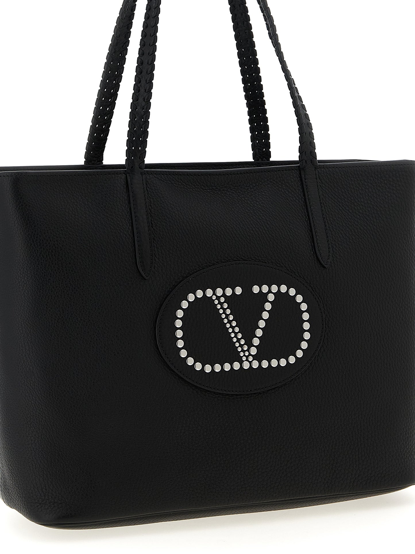 Bolso tote Valentino Garavani de piel de becerro negra