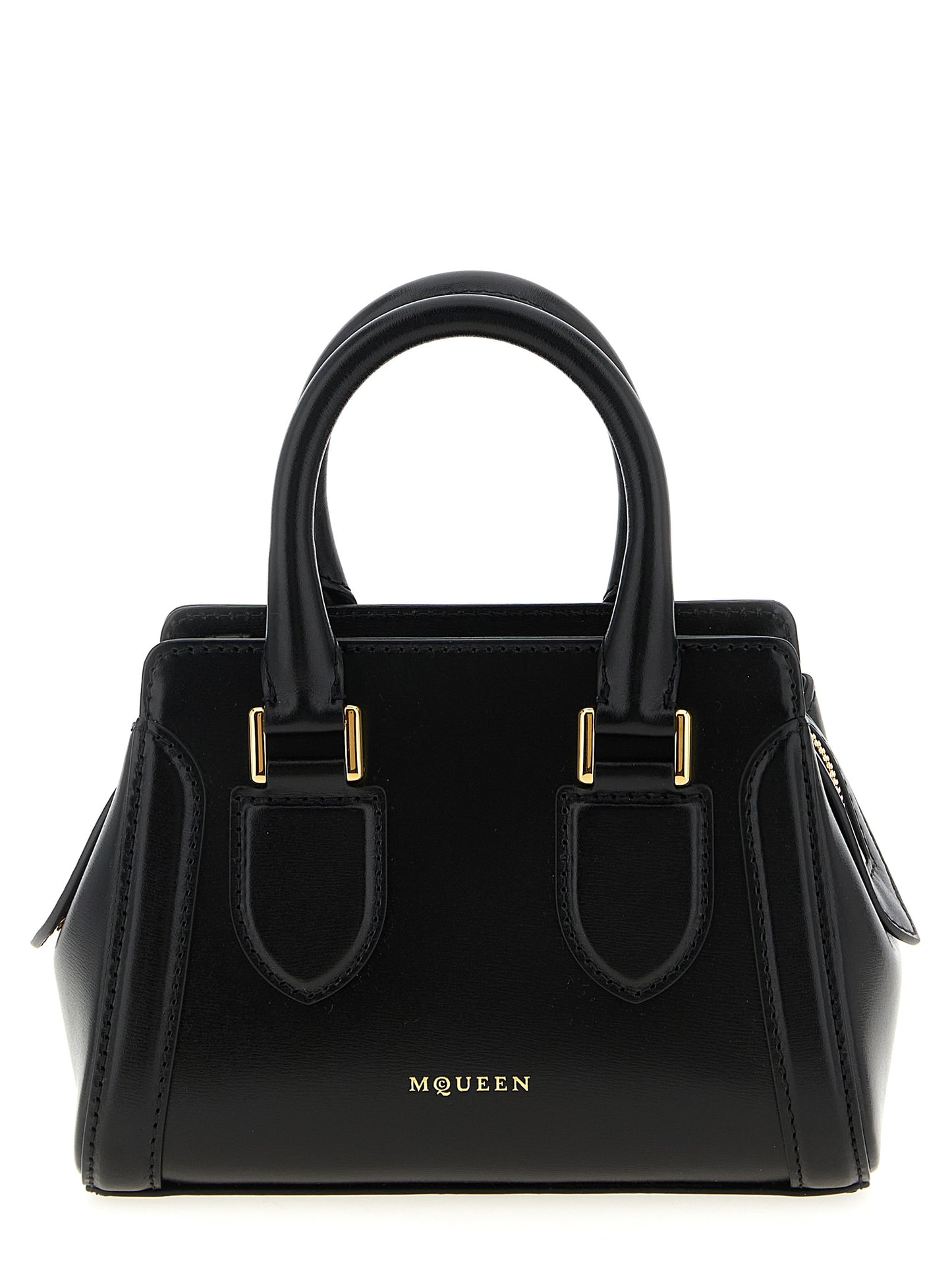 Bolso de piel de becerro negra Alexander McQueen