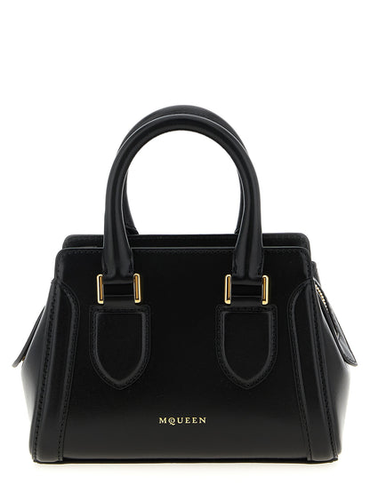 Bolso de piel de becerro negra Alexander McQueen
