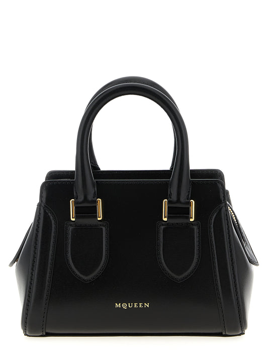 Bolso de piel de becerro negra Alexander McQueen
