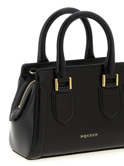 Bolso de piel de becerro negra Alexander McQueen