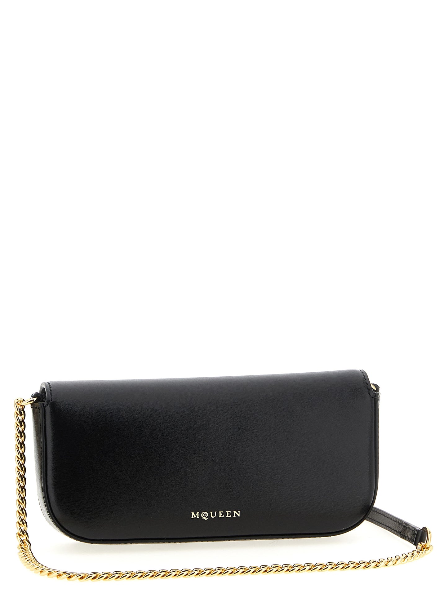 Bandolera Alexander McQueen de piel de becerro negra