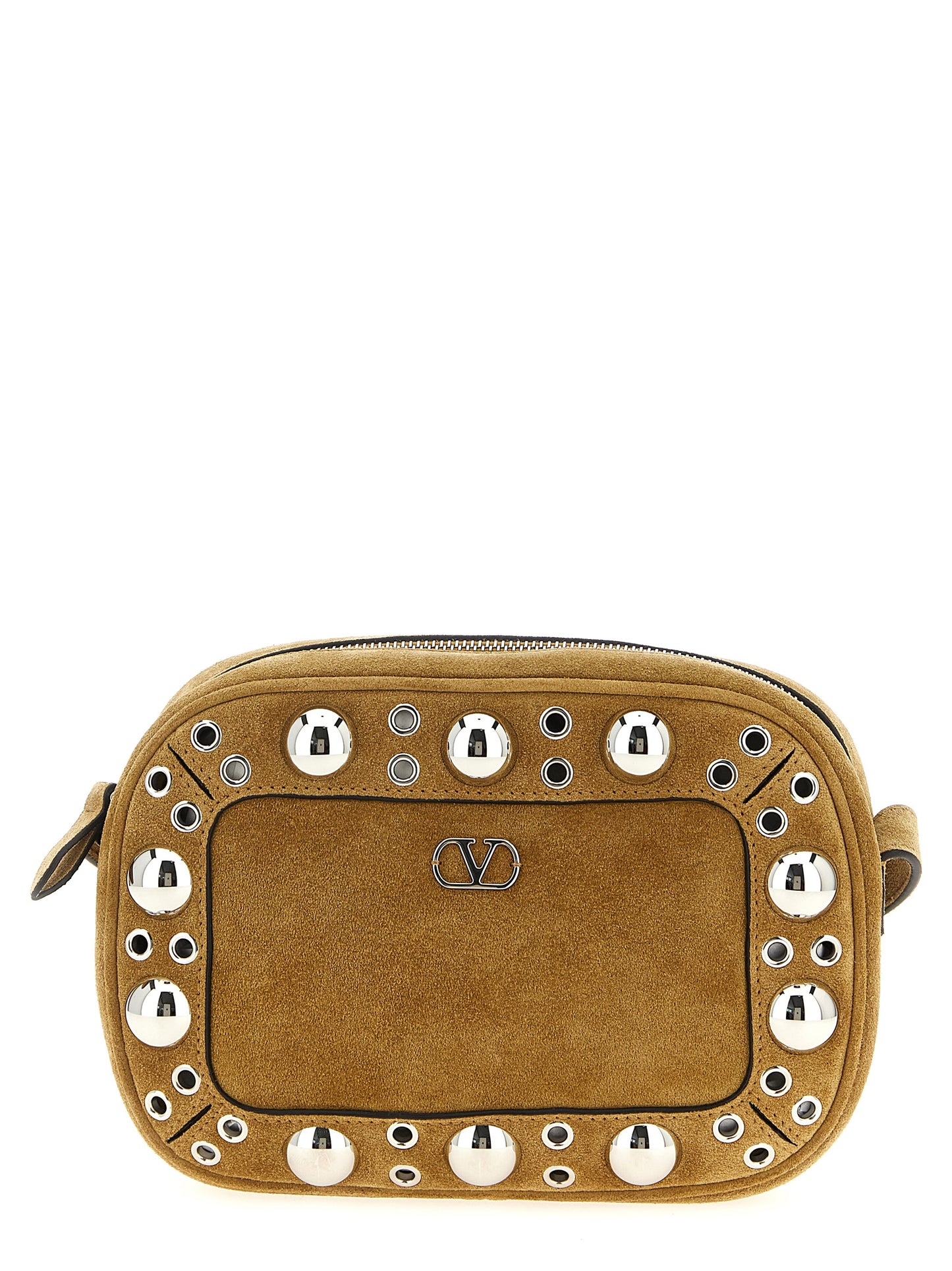 Valentino Garavani Beige Cowhide Shoulder Bag