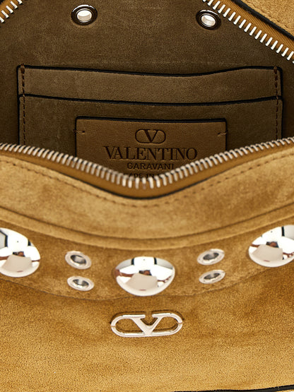 Valentino Garavani Beige Cowhide Shoulder Bag