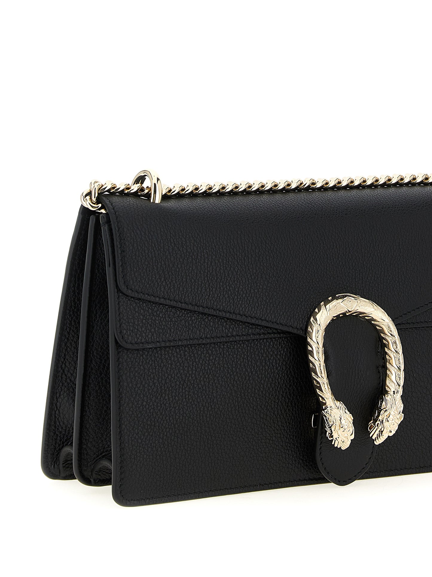 Bolso de hombro Gucci de piel de becerro negra