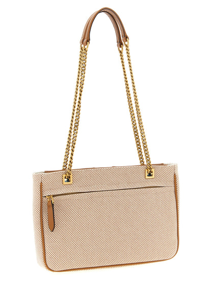 Sac bandoulière en coton marron Valentino Garavani