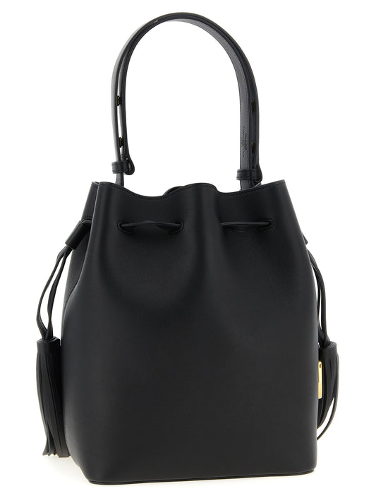 Bolso De Hombro Negro De Piel De Ternera Valentino Garavani