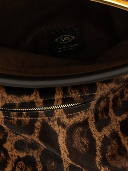 Sac Porté Épaule Marron En Cuir De Veau Tod's