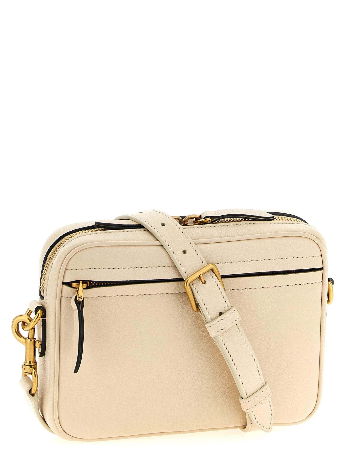 Sac bandoulière bicolore Valentino Garavani en cuir d'agneau