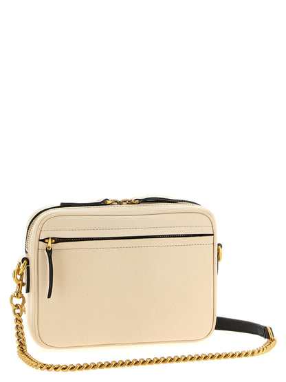 Sac bandoulière bicolore Valentino Garavani en cuir d'agneau