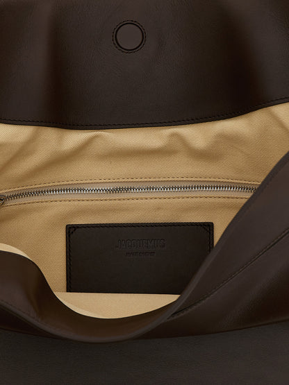 Bolso De Hombro De Piel Marrón Jacquemus Modelo Le Sac Ovalo