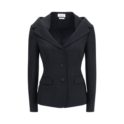 Alexander McQueen chaqueta larga de lana negra Oves Aries