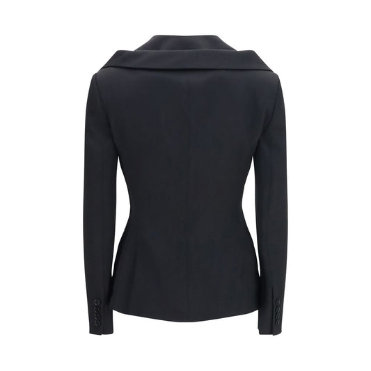 Alexander McQueen chaqueta larga de lana negra Oves Aries