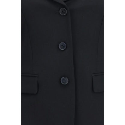 Alexander McQueen chaqueta larga de lana negra Oves Aries