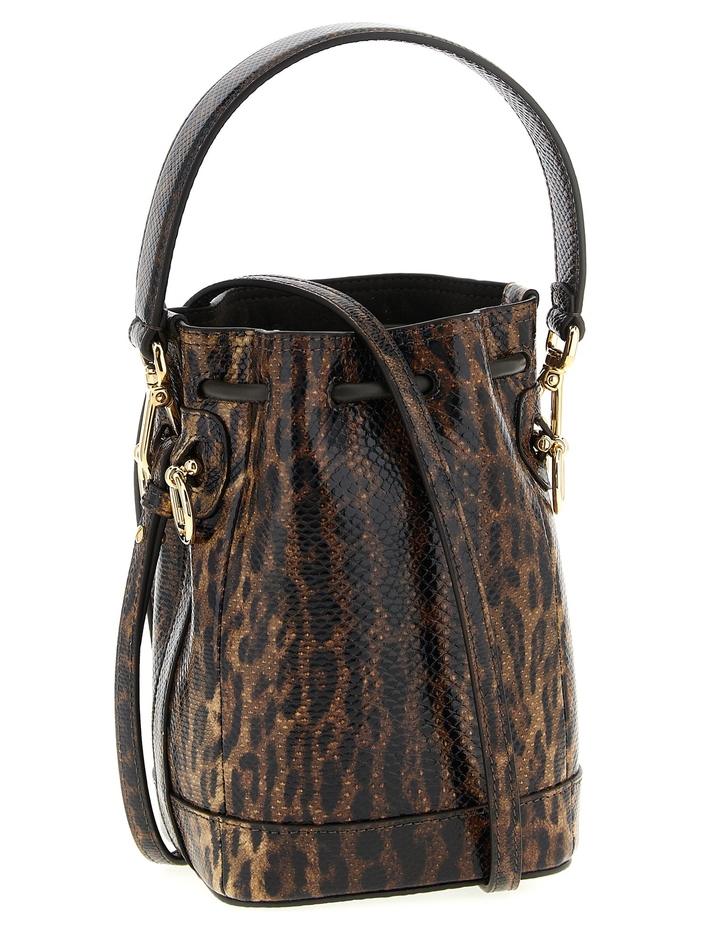 Bolso de mano Fendi de cuero aterciopelado marrón