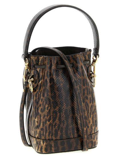 Bolso de mano Fendi de cuero aterciopelado marrón