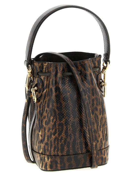 Bolso de mano Fendi de cuero aterciopelado marrón