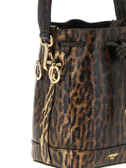 Bolso de mano Fendi de cuero aterciopelado marrón