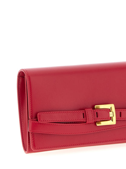 Porte-cartes Balmain en cuir de veau fuchsia