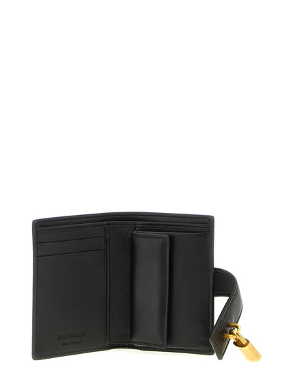 Tarjetero Balmain de Piel de Cordero Negra