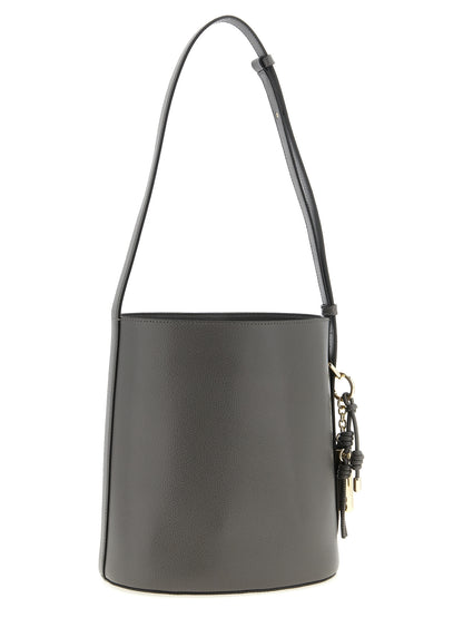 Bolso de hombro Furla de piel de becerro gris