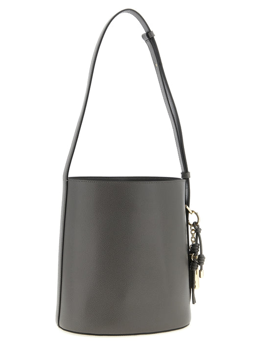 Bolso de hombro Furla de piel de becerro gris