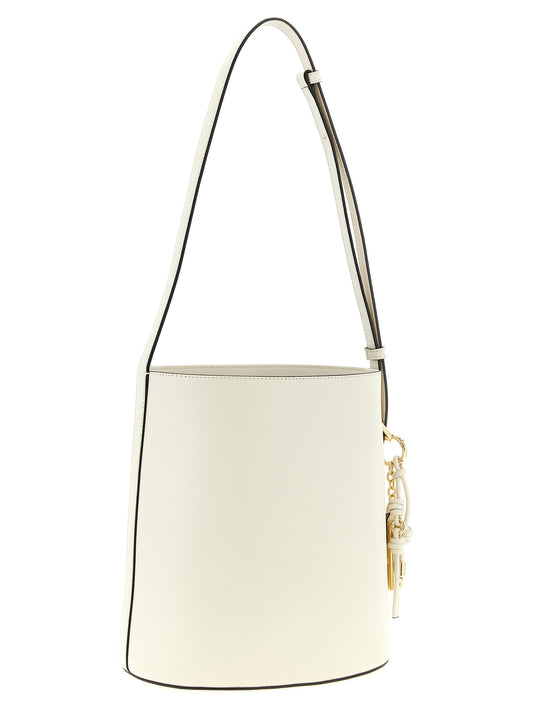 Bolso de hombro Furla de piel de becerro blanca