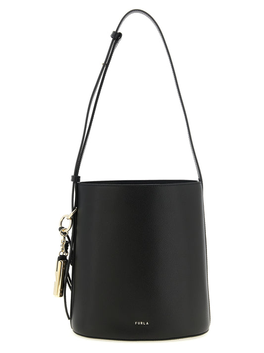 Bolso de hombro Furla de piel de becerro negra