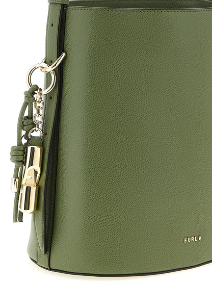 Bolso de hombro Furla bicolor de piel de becerro