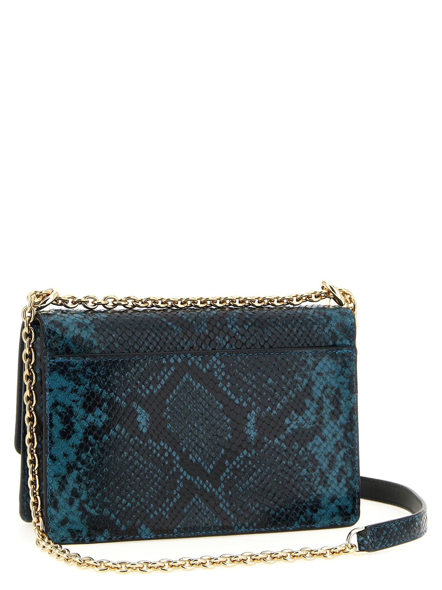Bolso bandolera de piel de cabra azul Furla