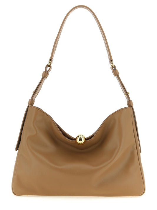 Bolso de Hombro Furla de Piel de Becerro Beige
