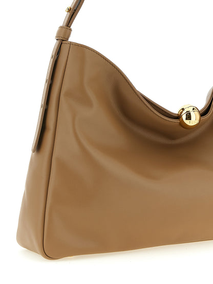Bolso de Hombro Furla de Piel de Becerro Beige