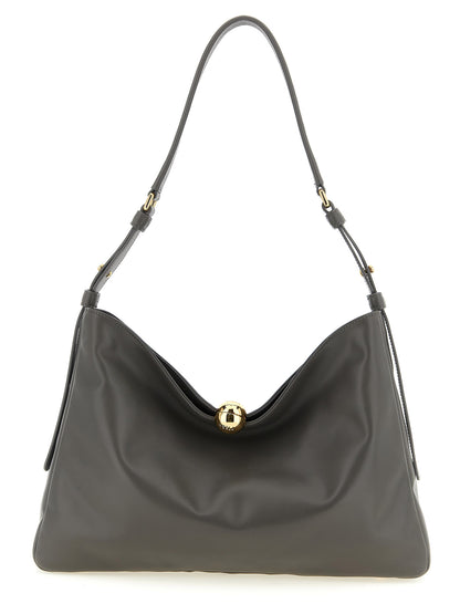 Bolso de hombro Furla de piel de becerro gris