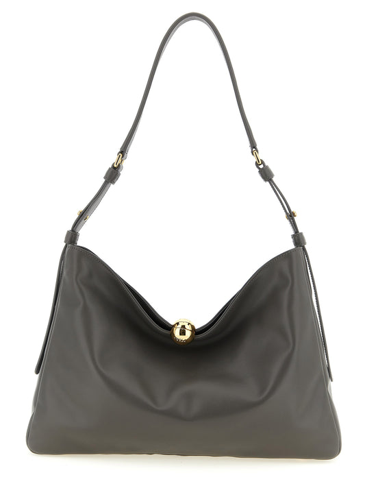 Bolso de hombro Furla de piel de becerro gris