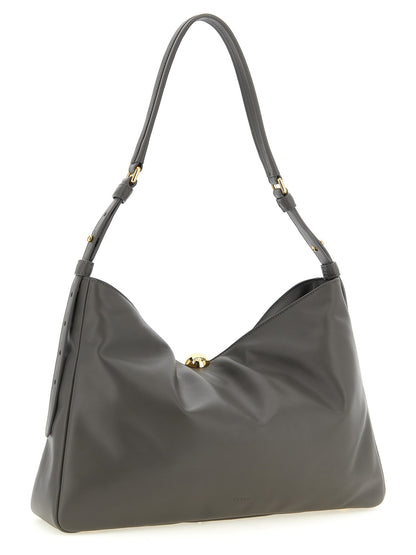 Bolso de hombro Furla de piel de becerro gris