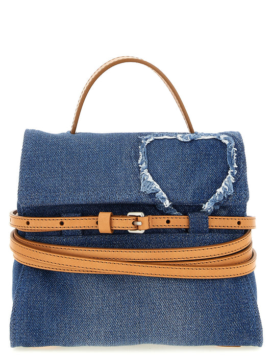 Sac à main Moschino en coton bleu