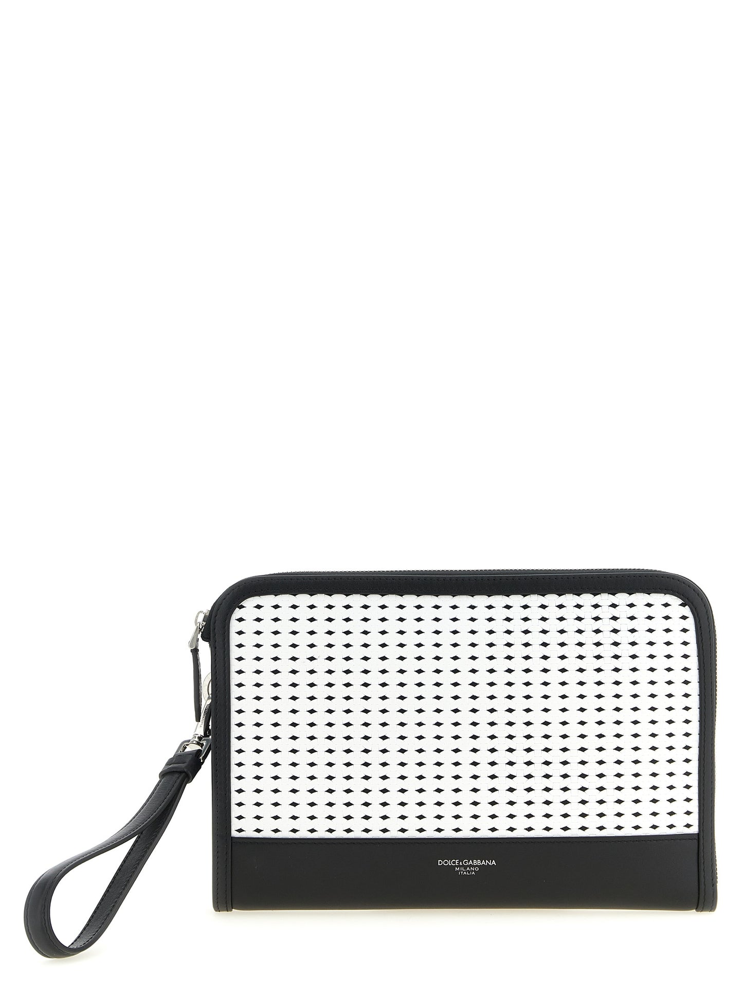 Pochette bicolore en cuir de veau Dolce & Gabbana