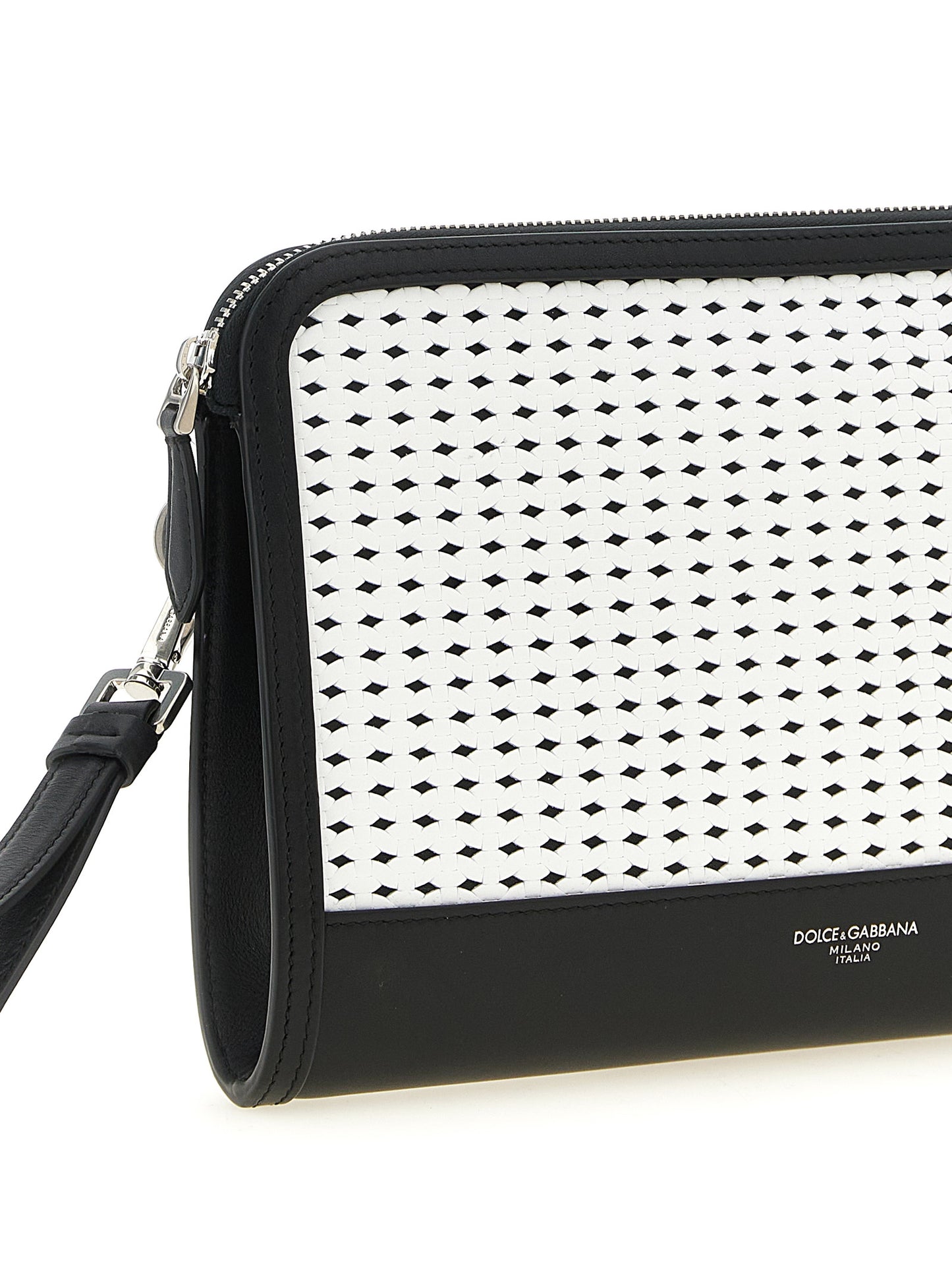 Pochette bicolore en cuir de veau Dolce & Gabbana