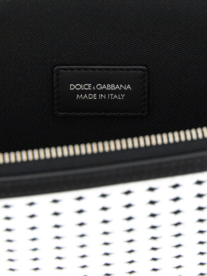 Pochette bicolore en cuir de veau Dolce & Gabbana